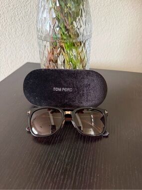 Tom Ford Black Sunglasses with Gold Trim